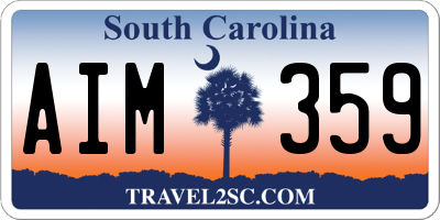SC license plate AIM359