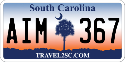 SC license plate AIM367