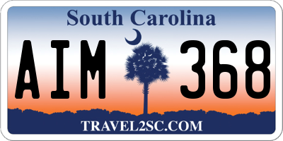 SC license plate AIM368