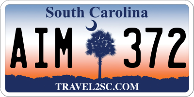 SC license plate AIM372