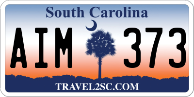 SC license plate AIM373