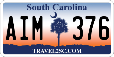 SC license plate AIM376