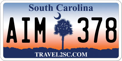 SC license plate AIM378