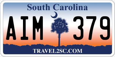 SC license plate AIM379