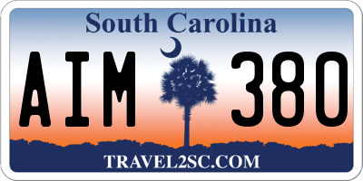 SC license plate AIM380