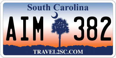 SC license plate AIM382