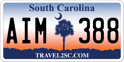 SC license plate AIM388