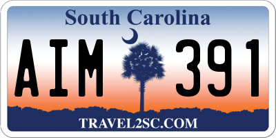 SC license plate AIM391