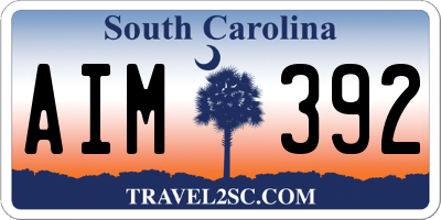 SC license plate AIM392