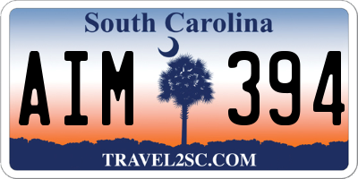 SC license plate AIM394