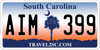 SC license plate AIM399