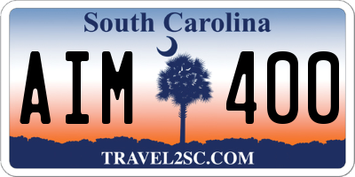 SC license plate AIM400