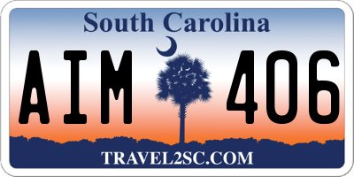 SC license plate AIM406