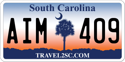 SC license plate AIM409