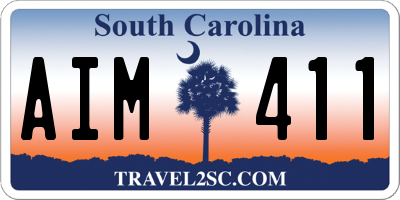 SC license plate AIM411