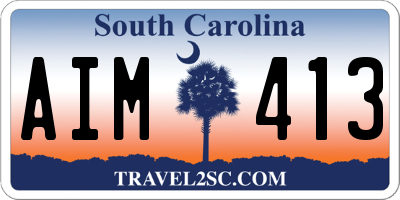 SC license plate AIM413