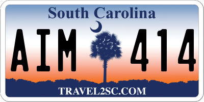 SC license plate AIM414