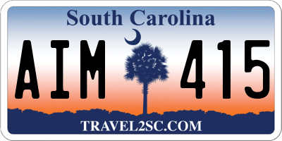 SC license plate AIM415