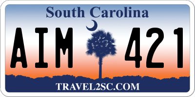 SC license plate AIM421