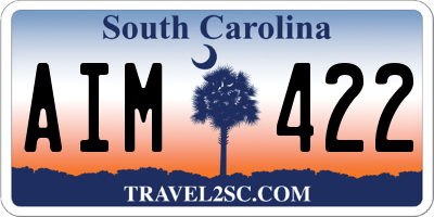 SC license plate AIM422