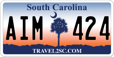 SC license plate AIM424