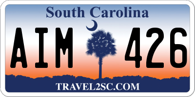 SC license plate AIM426