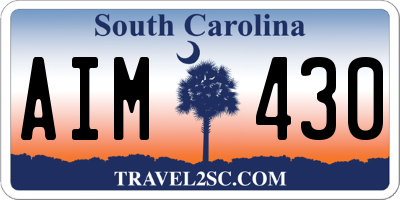 SC license plate AIM430