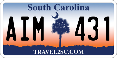 SC license plate AIM431