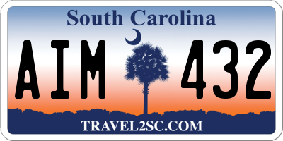 SC license plate AIM432