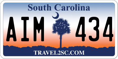 SC license plate AIM434