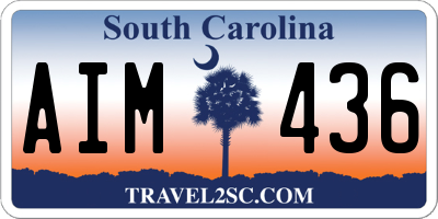 SC license plate AIM436