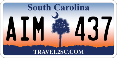 SC license plate AIM437