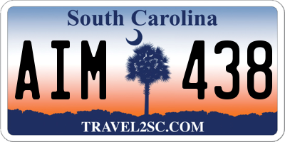 SC license plate AIM438