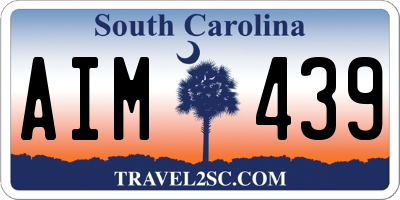 SC license plate AIM439