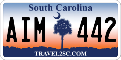 SC license plate AIM442