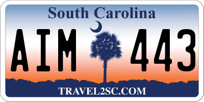 SC license plate AIM443