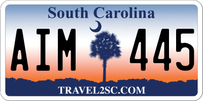 SC license plate AIM445