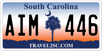 SC license plate AIM446