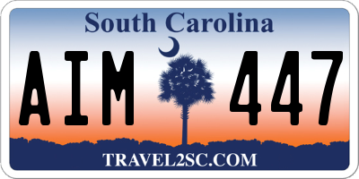 SC license plate AIM447