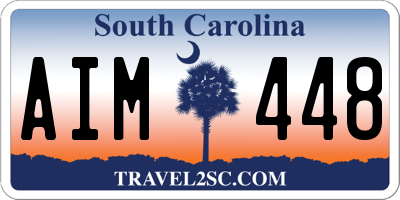 SC license plate AIM448