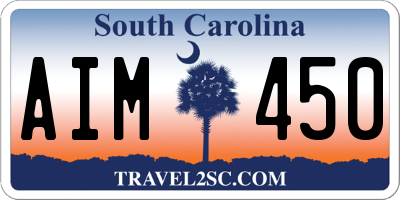 SC license plate AIM450