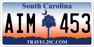 SC license plate AIM453