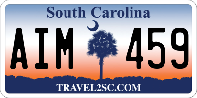 SC license plate AIM459