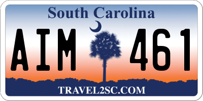 SC license plate AIM461