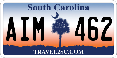 SC license plate AIM462