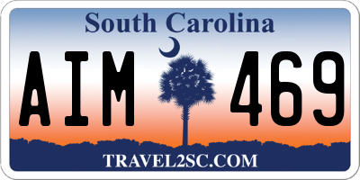 SC license plate AIM469