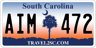 SC license plate AIM472