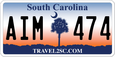 SC license plate AIM474