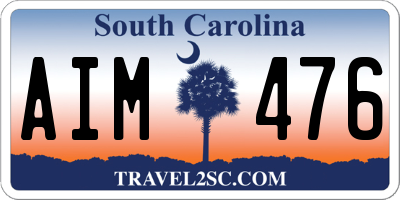 SC license plate AIM476
