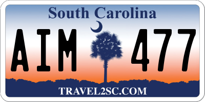 SC license plate AIM477
